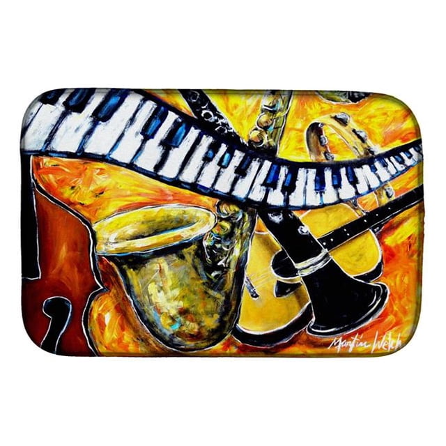 Carolines Treasures MW1267DDM All That Jazz Dish Drying Mat
