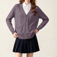 thumbnail image 2 of BLVB Girls Cardigan Long Sleeve Button down Sweater Kids Knit School Uniform Sweaters for Teen Girls with Pockets 5-17 Years(Bronze,16-17 Years), 2 of 7