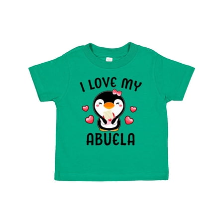 

Inktastic I Love My Abuela with Cute Penguin and Hearts Gift Toddler Toddler Girl T-Shirt