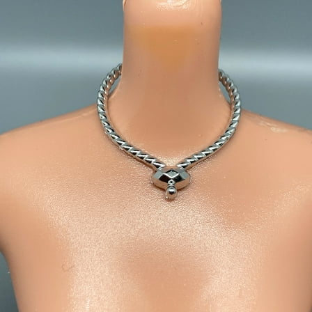 Barbie Doll Nikki Silver Chocker Necklace Fashion Doll Accessory