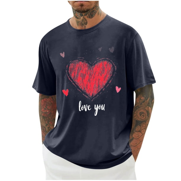 Camisas de Manga Larga para Hombres Imprimir Casual Cuello Redondo Blusa de Manga Corta, Camisas de Lino para Hombres