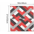 thumbnail image 2 of Magnetic Mailbox Covers Geometric Pattern 100% Polyester Oxford Cloth Anti-UV and Reusable Mailbox Wrap Standard 21×18 Inch Red Black White Grey Crisscross Stripe,Postbox Letterbox Cover, 2 of 6