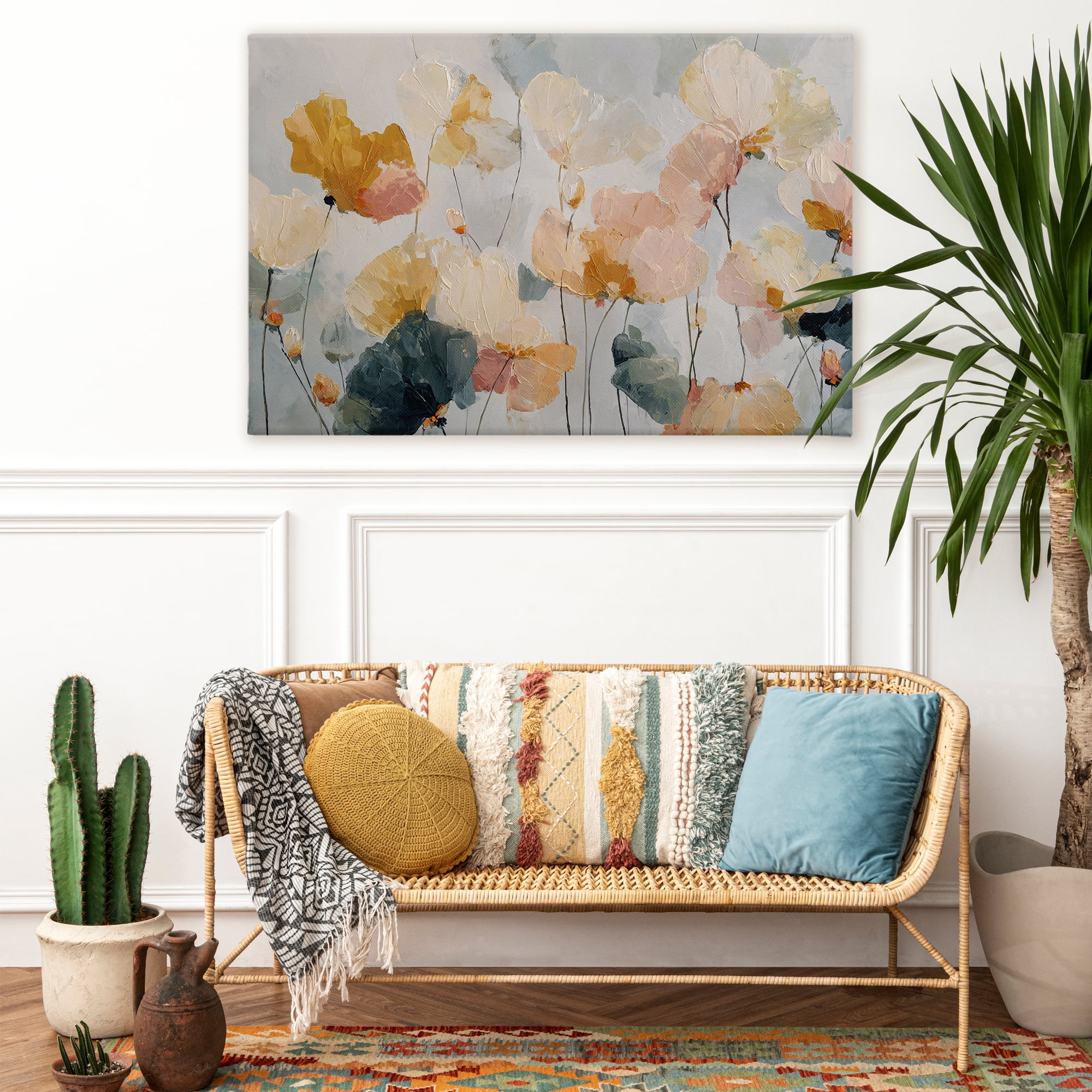 Stupell Industries Abstract Brushed Petals Canvas Wall Art, design by Jacky Ngan