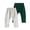 White, variant on ITSAME Boys Girls Cotton Pants 2-Pack Elastic Waist Breathable Loose Fit Kids Soft Comfy Casual Pants Gray Size 3T