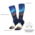 thumbnail image 4 of Rateoe Moonlit Blue Wolf Pattern Women’s Knee High Crew Socks,Trouser Socks Comfortable, Breathable, Moisture-Wicking and Soft, 4 of 6