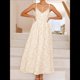thumbnail image 5 of Vestido Bohemio de Verano 2025 para Mujer, Sin Mangas, con Estampado Floral y Fruncido Amarillo L, 5 of 10