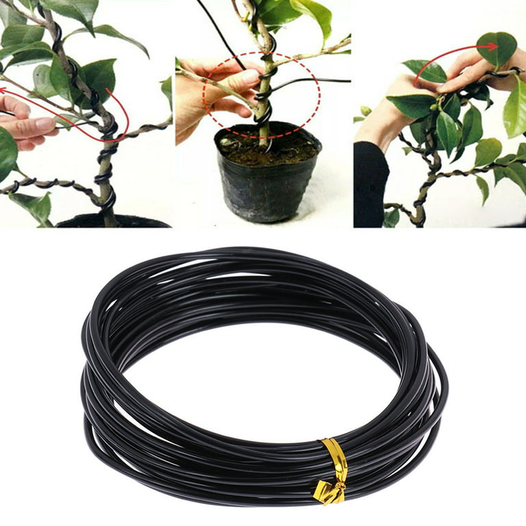 Limei Bonsai Wire, 6 Sizes of 1mm, 1.5mm, 2mm, 2.5mm, 3mm, 3.5mm Black  Aluminum Wire, 5m Bonsai Tool Kit for Bonzai Trees Indoor