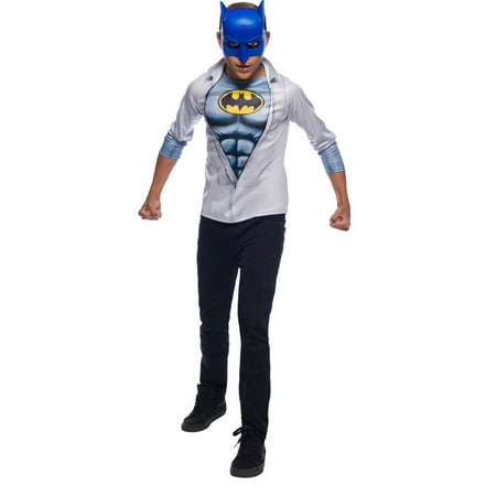 BATMAN PHOTO REAL COSTUME TOP FOR BOYS-8-10