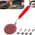 thumbnail image 4 of Cast Iron Scrubber Brush with Handle Cast Iron Scrubber Cleaner, Large Cast Iron Chain Mail Scrubber - Chainmail Scrubber Sponge - Metal Skillet Scrubbing, Wok, Oven Cleaning Kit(BK2,9.5x1.57x0.3"), 4 of 9