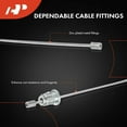 thumbnail image 2 of A-Premium Intermediate Side Parking Brake Cable Assembly Compatible with Ford Models: F-450 Super Duty 2007-2010, F-550 Super Duty 2007 - Replace# 7C3Z2A793N, 2 of 5