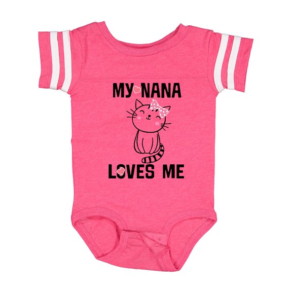 Inktastic My Nana Loves Me Girls Gift Girls Baby Bodysuit