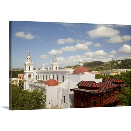 Great BIG Canvas | "Puerto Rico, Ponce. Cathedral of Our Lady of Guadalupe, in Plaza Las Delicias" Canvas Wall Art - 30x20