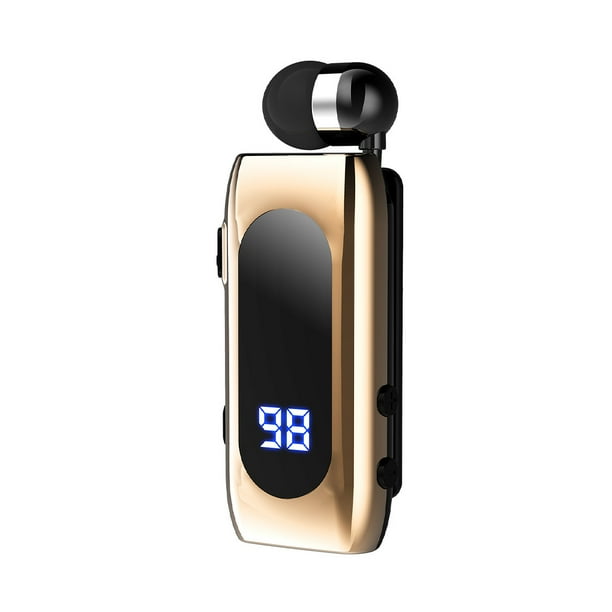 Methold Auriculares de solapa para teléfonos inteligentes recargables compatibles con Bluetooth Cables de audio/vídeo Oro