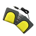 thumbnail image 5 of USB Doble Pedal de 2 pies Conmutador de video FS2016_USB2 Ratón multimedia Pedal amarillo + base gris Baoblaze Pedal de control de pie doble, 5 of 5