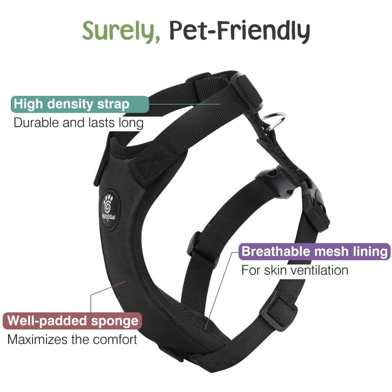 Dog Vehicle Safety Harness, Medium Black photo 6
