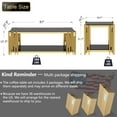 thumbnail image 6 of End Tables for Living Room Set of 3, Holaki Modern Rectangle Tempered Glass Coffee Table with 2 Square End Table, Coffee Table Set with Stainless Steel Irregular Legs for Home Apartment Office, 6 of 7
