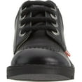 thumbnail image 2 of Kickers Kick Lo Y Black Leather School Shoes 4 Big Kid Black, 2 of 13