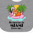 thumbnail image 4 of Inktastic Someone in Miami Loves Me Boys or Girls Baby Bib, 4 of 4