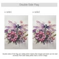 thumbnail image 3 of Dragonflies and Flowers Garden Flag Double Sided Outdoor Banners for Courtyard Outdoor Lawn Farmhouse Holiday Decorations, 3 of 5