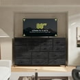 thumbnail image 2 of EnHomee Wide Dresser with 16 Drawers TV Stand with Power Outlet Black Dresser for Bedroom Fabric Dresser TV Stands for Living Room/Bedroom,51.1"W*11.8"D*34.8"H, 2 of 9