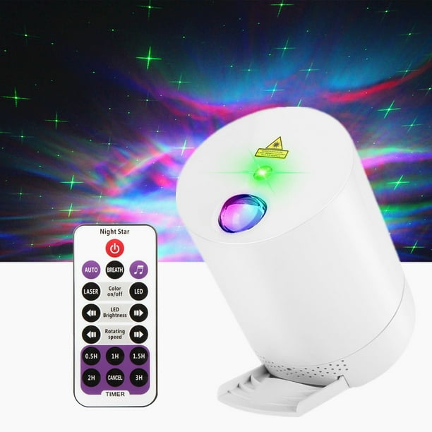 Proyector de estrellas, 1 pieza Luz de galaxia de olas marinas con control remoto, nebulosa para habitación de niños, velocidad y brillo ajustables, proyector de estrellas, luz LED para proyector de e