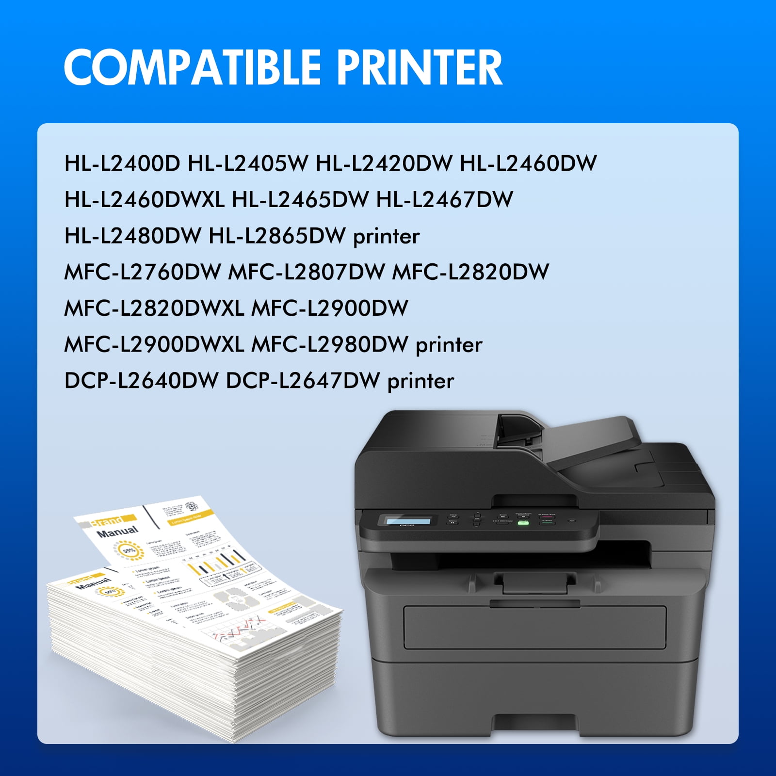 Vipink TN830XL TN830 Black High Yield Toner Cartridge Compatible