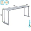 thumbnail image 3 of Stainless Steel Single Overshelf for 48 in. Long Prep Table. 12 in. Wide x 48 in. Long x 18 in. High., 3 of 4
