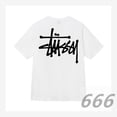 thumbnail image 1 of Camisetas Stussy de manga corta para hombre y mujer, marca de moda de verano Camisetas Stussy de calle holgadas y versátiles de puro algodón para parejas, tendenciaT85 Verde Esmeralda Blanco [Básico], 1 of 5