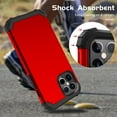 thumbnail image 4 of iPhone 12 Pro Case with Tempered Glass Screen Protector , Dteck Heavy Dual Layer Full Protection Rugged Shockproof Case Hard PC Protective Back Cover For Apple iPhone 12 Pro 6.1 inch, Red, 4 of 6