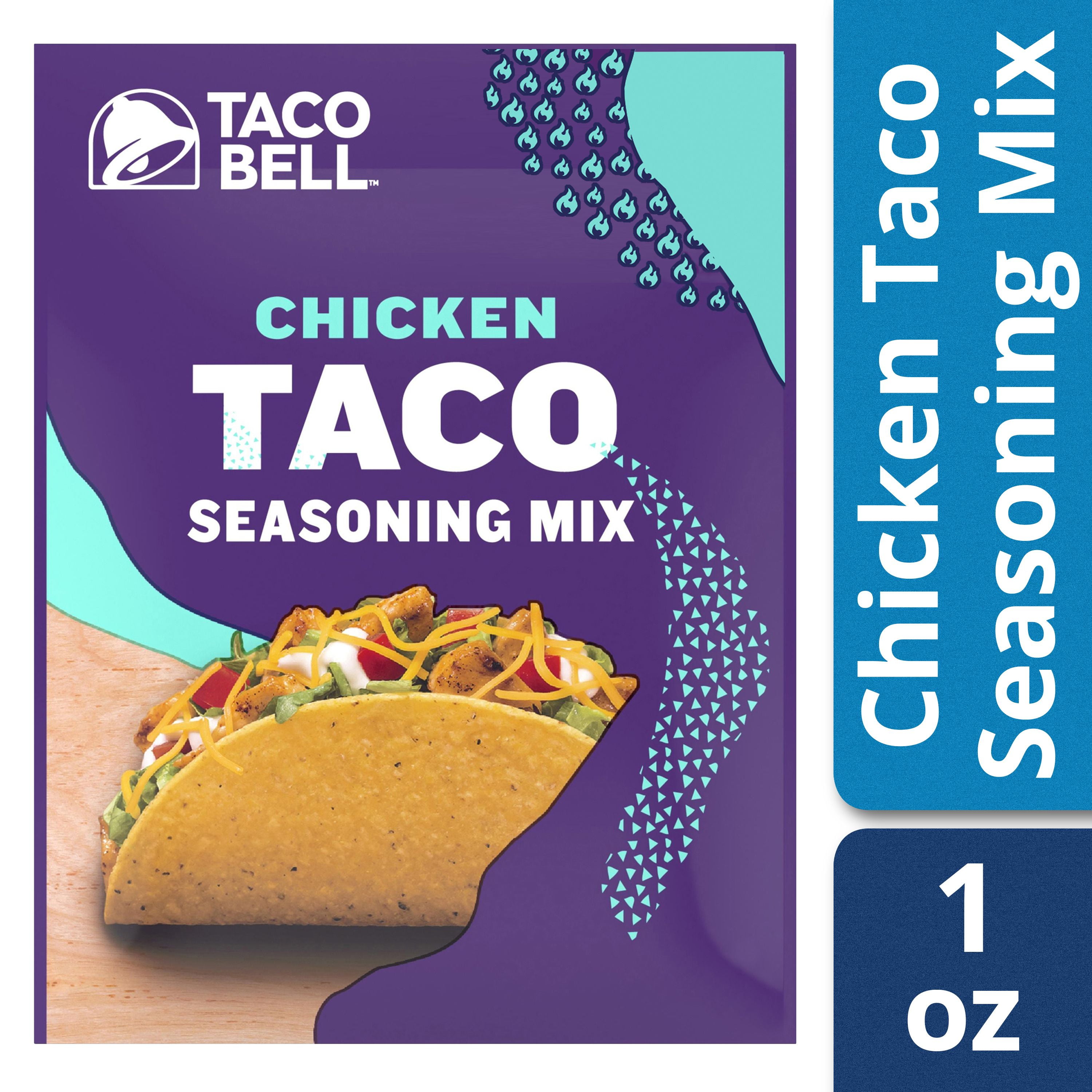 Taco Bell Chicken Taco Seasoning Mix 1 Oz Envelope Walmart Com