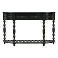 thumbnail image 5 of Tcbosik Curved Console Table, Modern Entryway Table with Open Shelf and 4 Storage Drawers, Sofa Table for Hallway, Living Room, Black, 5 of 9