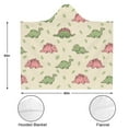 thumbnail image 3 of Wearable Blanket,Green and Pink Dinosaur Pattern Hooded Wearable Flannel Blanket for Adults & Teens,Winter Poncho Shawl Wrap Cape Cozy Anti-Pill,50"x60", 3 of 5