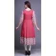 thumbnail image 4 of Bimba Dark Peach Tie-Dye Geometric Indian Ethnic Wear For Women Indian Kurtis Long Anarkali Kurta XX-Large, 4 of 5