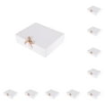 thumbnail image 2 of 10 Pieces Paper Gift Packaging Box with Ribbon Wedding Ceremony Engagement Cookie Candy Packing Case Portable Favor Boxes White 17x17x5cm, 2 of 9