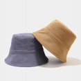 thumbnail image 2 of CoCopeanut Topi Ember Musim Gugur Musim Dingin Topi Nelayan Solid Topi Surya Korduroi Topi Hip-Hop Dapat Dibalik Topi Berburu Dapat Dilipat Topi Memancing untuk Wanita, 2 of 6