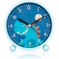 thumbnail image 1 of Reloj despertador para niños y niñas, bonito reloj despertador analógico de dinosaurio, silencioso, sin tictac, 1 of 5