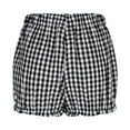 thumbnail image 6 of Shorts for Women Clearance, Xunlbb Women' Checkered Flower Bud Elastic Waist Casual Shorts And Hot Pants, 6 of 6