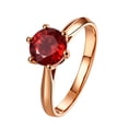 thumbnail image 1 of HEVIRGO Women Faux Amethyst Ruby Inlaid Finger Ring Wedding Engagement Jewelry Gift, 1 of 10