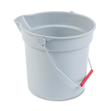 Rubbermaid Commercial Products 10 Quart Plastic Utility Pail, Gray