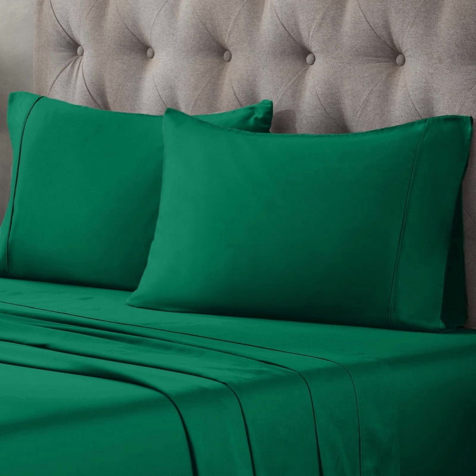 Superior Egyptian Cotton 400 TC Deep Pocket Sheet Set, Split King, Green