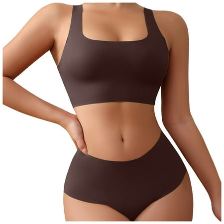 

adviicd Plus Size Sports Bras For Women Women s Front Closure Posture Bra Full Coverage Back Support Wireless Comfy Brown X-Large