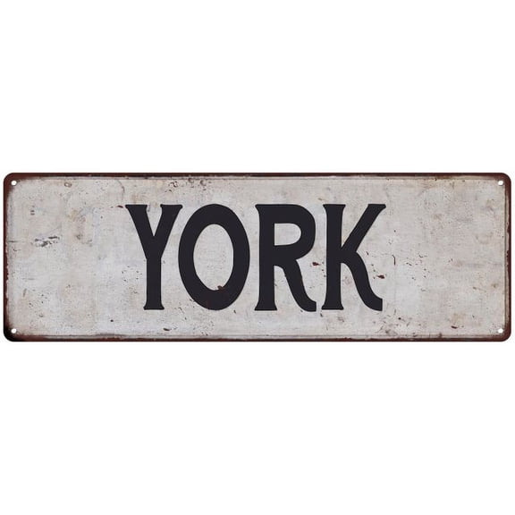 YORK Vintage Look Rustic Chic Metal Sign 8x24 108240036099