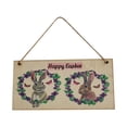thumbnail image 2 of kladzum Easter Wooden Hanging Sign Happy Easter Bunny Wooden Door Sign Easter Wood Hanging Door Sign for Spring Easter Tree Front Door Decoration, 2 of 6