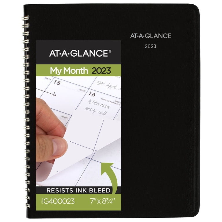 AT-A-GLANCE DayMinder 2023 Monthly Planner, Black, Medium, 7" x 8 3/4" -  Walmart.com