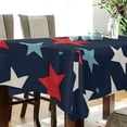 thumbnail image 5 of Yayeee Tablecloths 60" x 60" Rectangle Wrinkle Resistant Party Table Cover, Red White Stars, 5 of 8