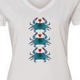 thumbnail image 4 of Inktastic Blue Crab Lover Gifts Women's V-Neck T-Shirt, 4 of 5