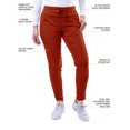 thumbnail image 4 of Conjunto médico deportivo moderno Adar Pro para mujer - Top médico moderno con cuello en V y pantalones médicos tipo jogging para yoga - P9500 - Ocre rojo - L, 4 of 5