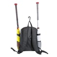 thumbnail image 3 of Bolsa béisbol Rawlings Savage Juvenil: Mochila bate niño - Resistente - Soporta 2 bates - Colgable - Negro/Rojo, 3 of 3