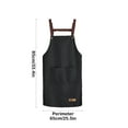 thumbnail image 3 of Waterproof PVC Kitchen Apron - Oil Resistant, Washable, Dirt Resistant, Multiple Colors (Green, Blue, Pink, White), 85x65cm, Ergonomic Design with Phone Pocket, 3 of 6