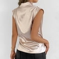 thumbnail image 6 of SHenli Cotton Linen Tank Tops for Women Cowl Neck Business Casual Work Shirts Slim Fitted Loose Work Tees, 6 of 6